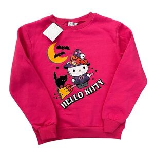 Hello Kitty Fuchsia Sweatshirt with Halloween Design Size 8/10 NWT